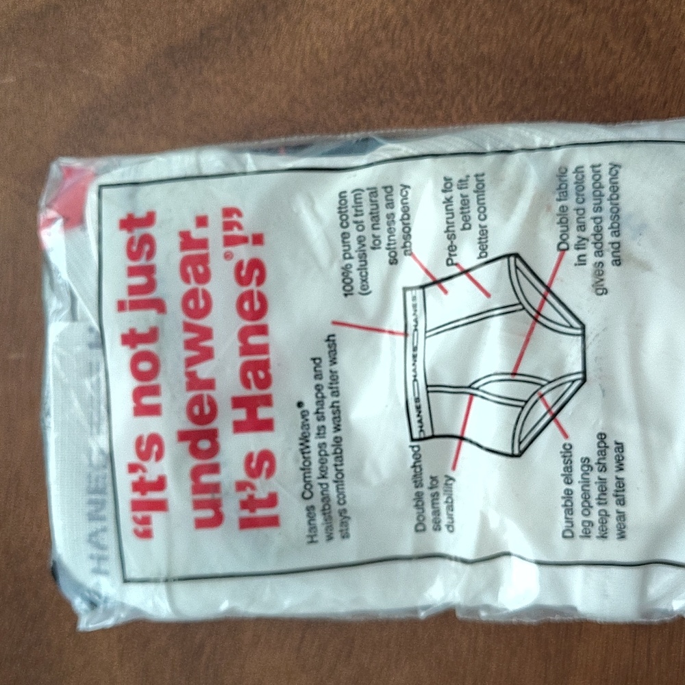 Vintage 1989 HANES 3 Pack of Mens White Briefs Underwear Preshrunk Size 30 - Picture 4 of 6